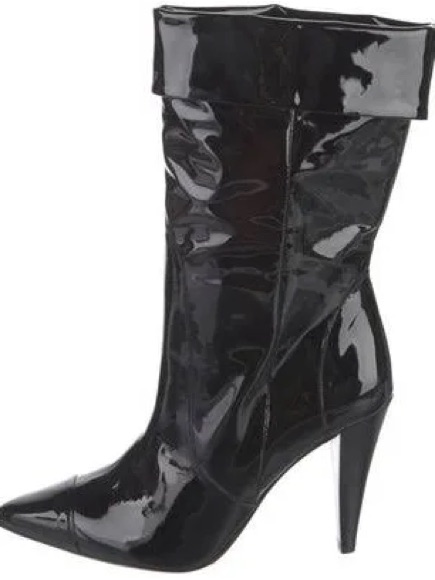 Iro Paris / Black Patent Leather Heeled Boots - Size 40 (Excellent Condition)